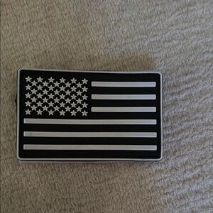 Velcro Black and White American Flag Patch